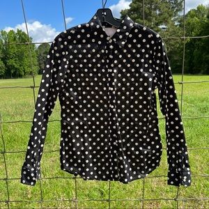 BANANA REPUBLIC - Long Sleeve,  light weight Shirt with Polka dots